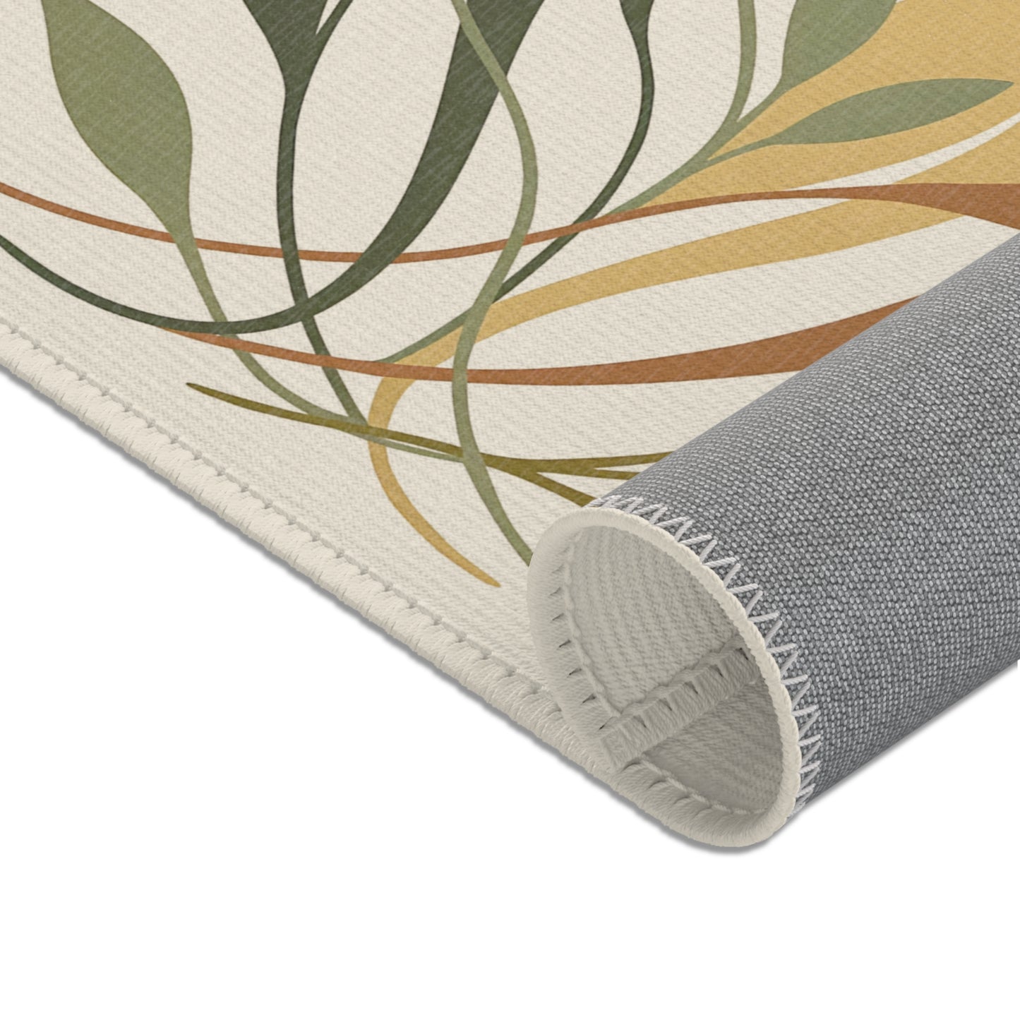 Botanical Rug “Invisible Roots” – Emotional Abstract Design for Living Room or Bedroom