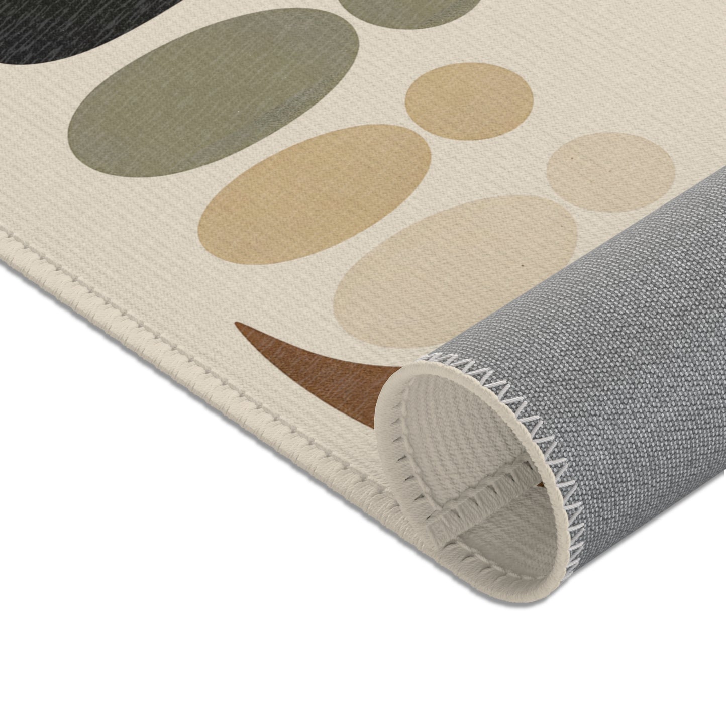 Alfombra zen japonesa «Gokan»: diseño abstracto y emotivo para sala de estar o dormitorio.