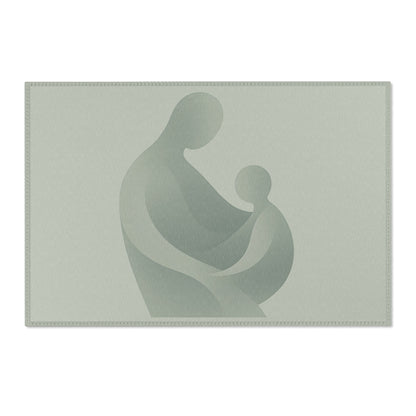 Alfombra monocromática «Intimate Momentum»: diseño abstracto y emotivo para sala de estar o dormitorio. 