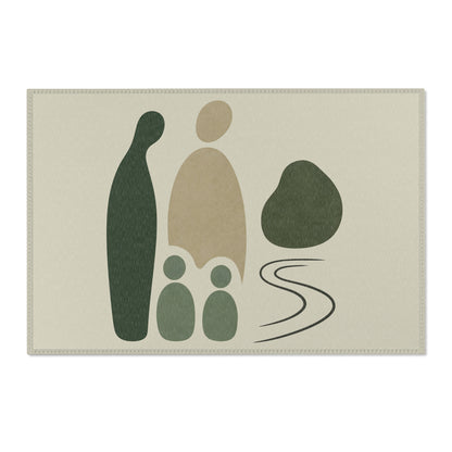 Japanese Zen Rug “Shizukesa” – Emotional Abstract Design for Living Room or Bedroom 