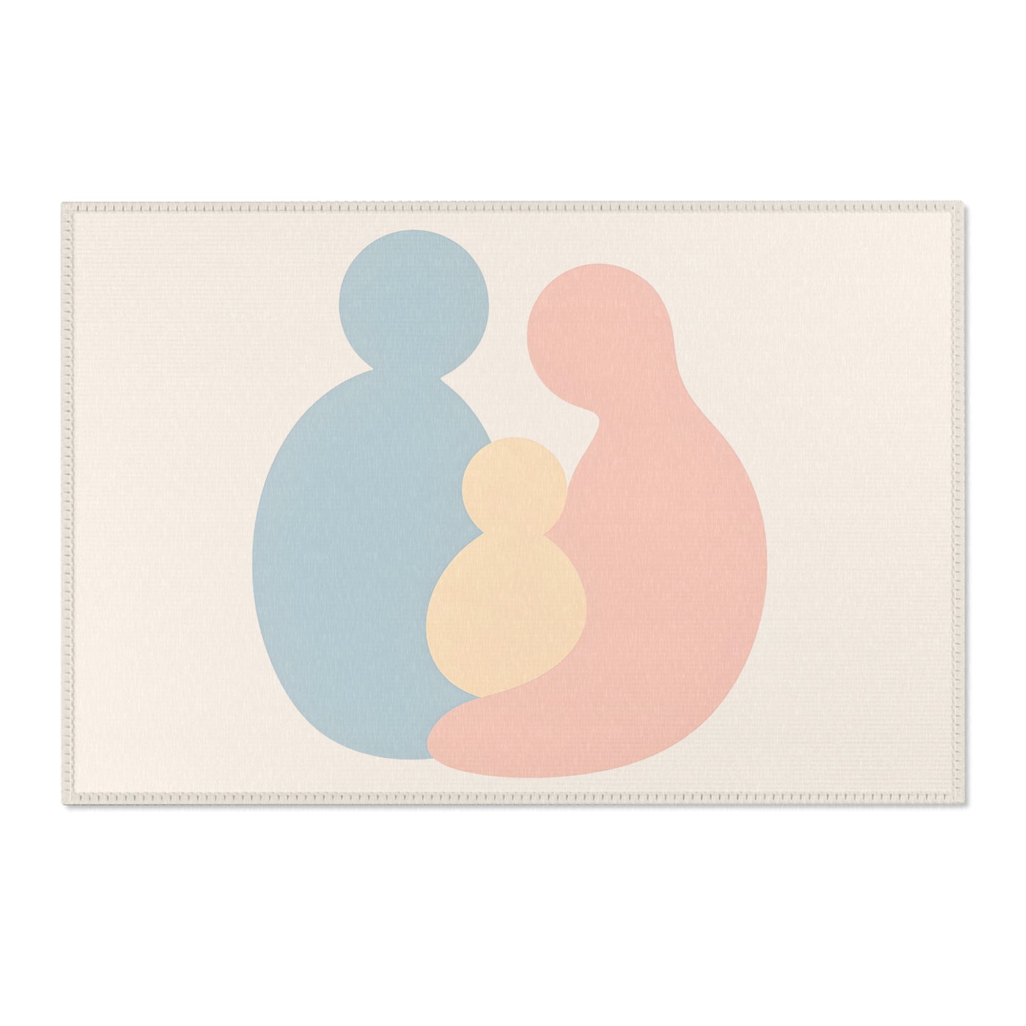 Tapis Émotionnel Minimaliste – “Étreinte Familiale” 🧘‍♂️