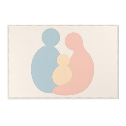 Tapis Émotionnel Minimaliste – “Étreinte Familiale” 🧘‍♂️