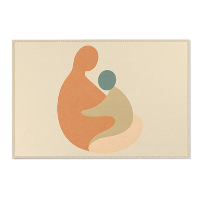 Alfombra escandinava «Silent Link»: diseño abstracto y emotivo para salón o dormitorio. 