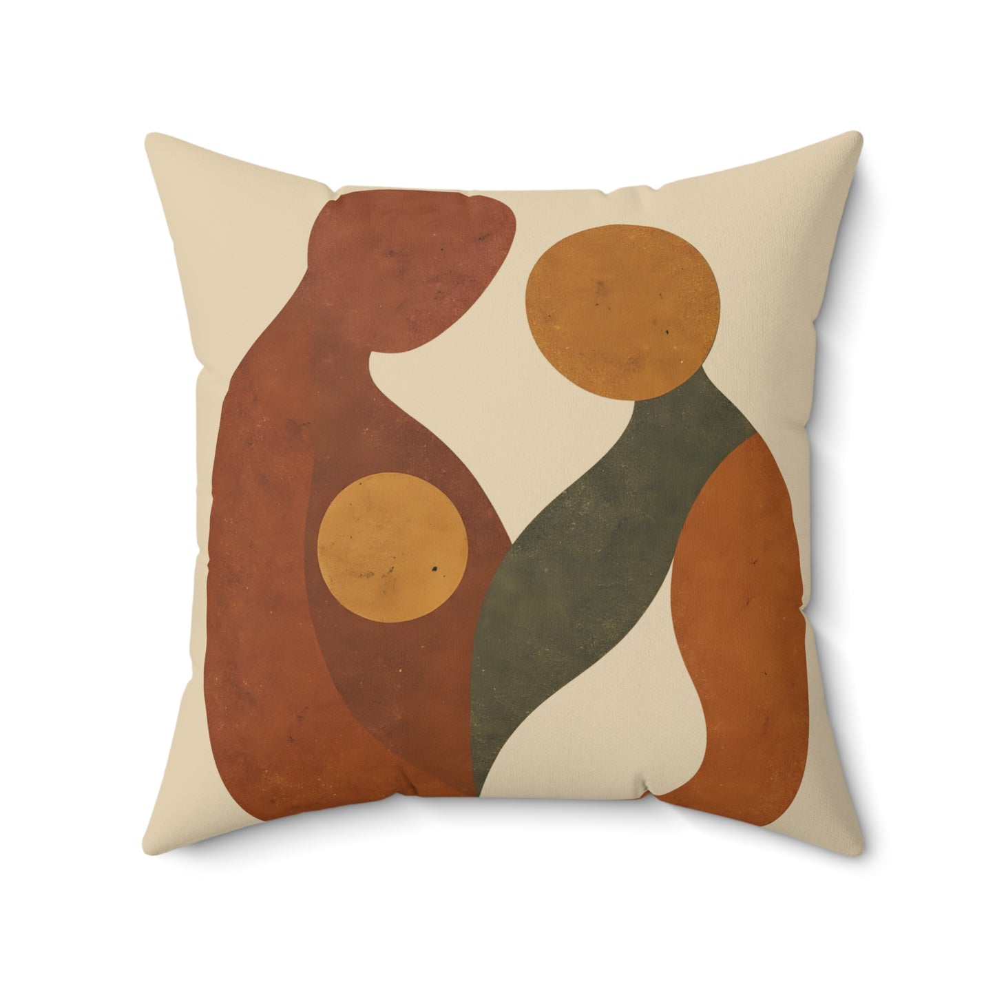 Coussin Émotionnel Vintage – “L’écho du lien” 🪞