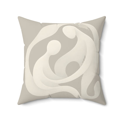 Coussin Émotionnel Monochrome – “Âmes liées” 🤍