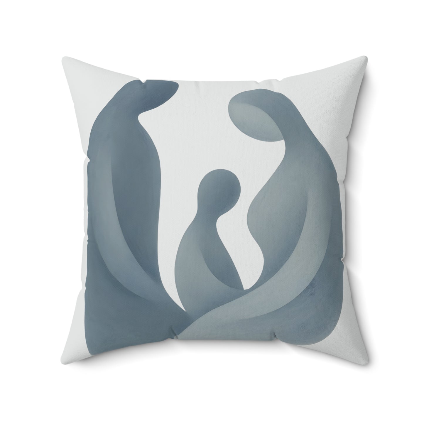 Coussin Émotionnel Monochrome – “Présence Silencieuse” 💙