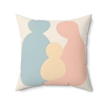 Coussin Émotionnel Minimaliste – “Étreinte Familiale” 🧘‍♂️