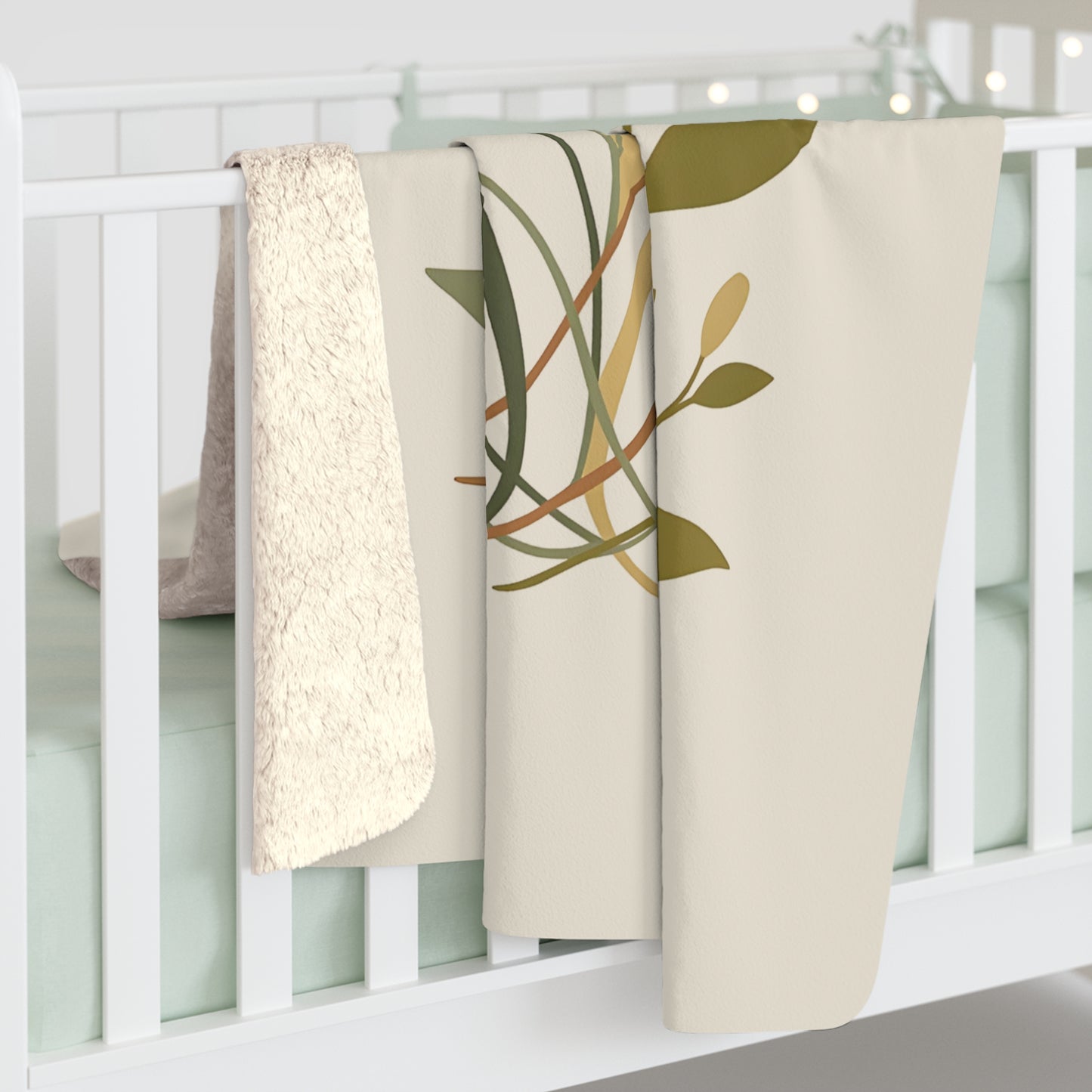 Plaid Sherpa Botanique – “Racines Invisibles” 🪴