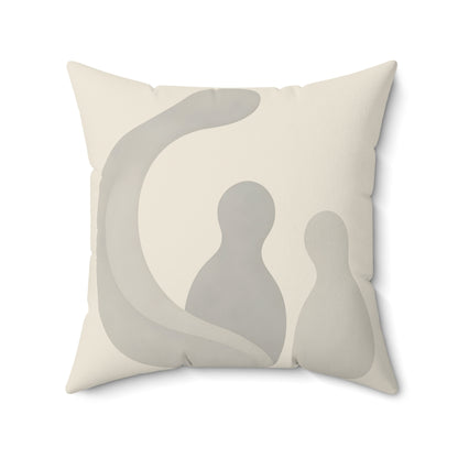 Coussin Émotionnel Monochrome – “Présence Sereine” 🤍