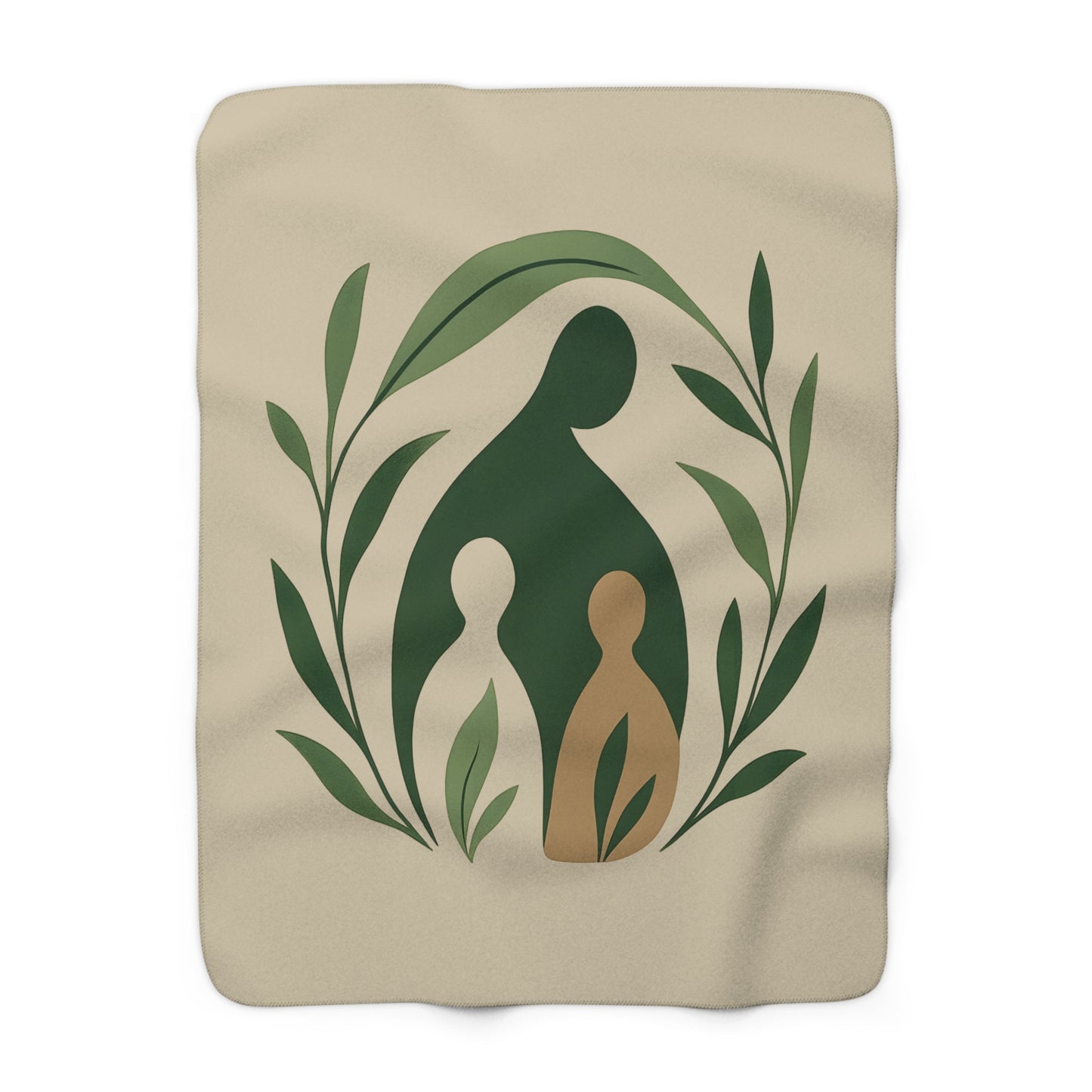 Plaid Sherpa Botanique – “Lianes Invisibles” 🪴