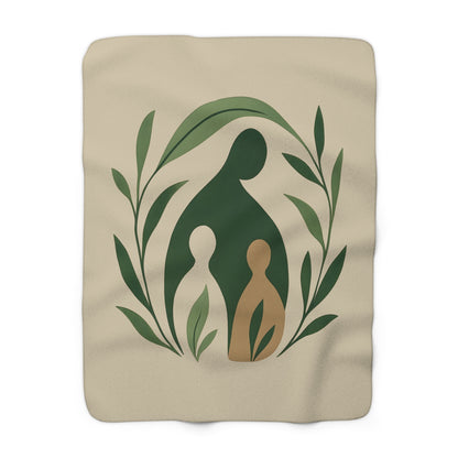 Plaid Sherpa Botanique – “Lianes Invisibles” 🪴