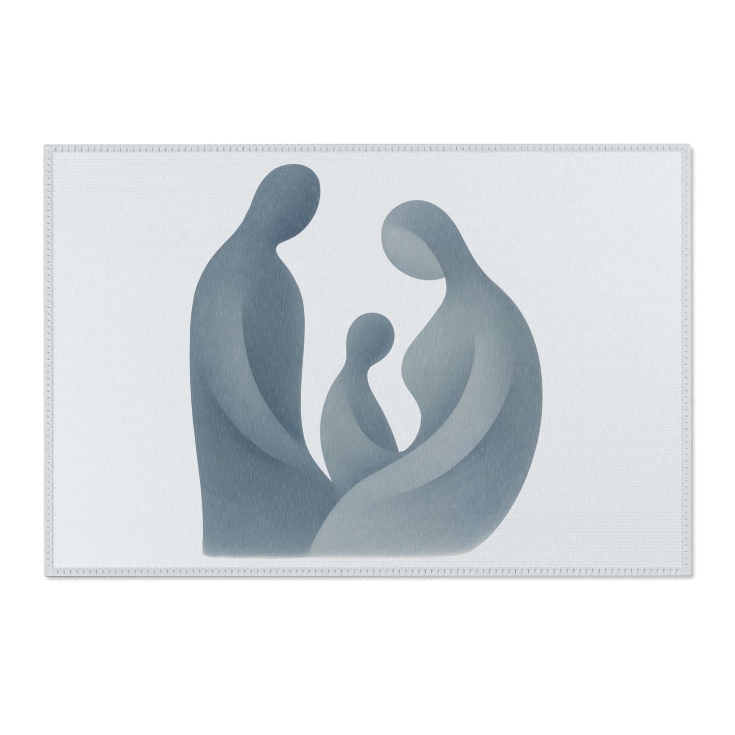 Tapis Émotionnel Monochrome – “Présence Silencieuse” 💙