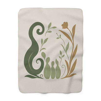 Plaid Sherpa Botanique – “Racines Unies” 🪴