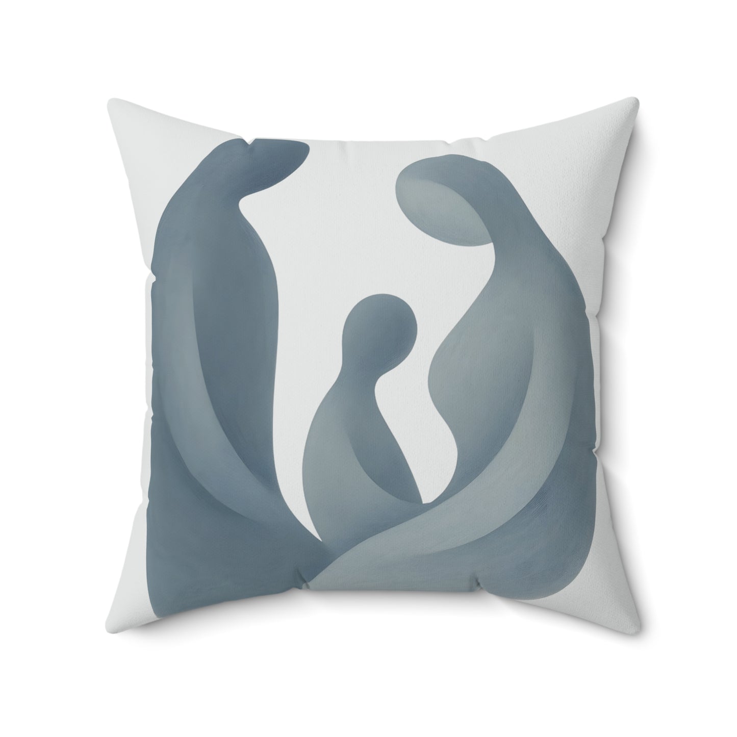 Coussin Émotionnel Monochrome – “Présence Silencieuse” 💙