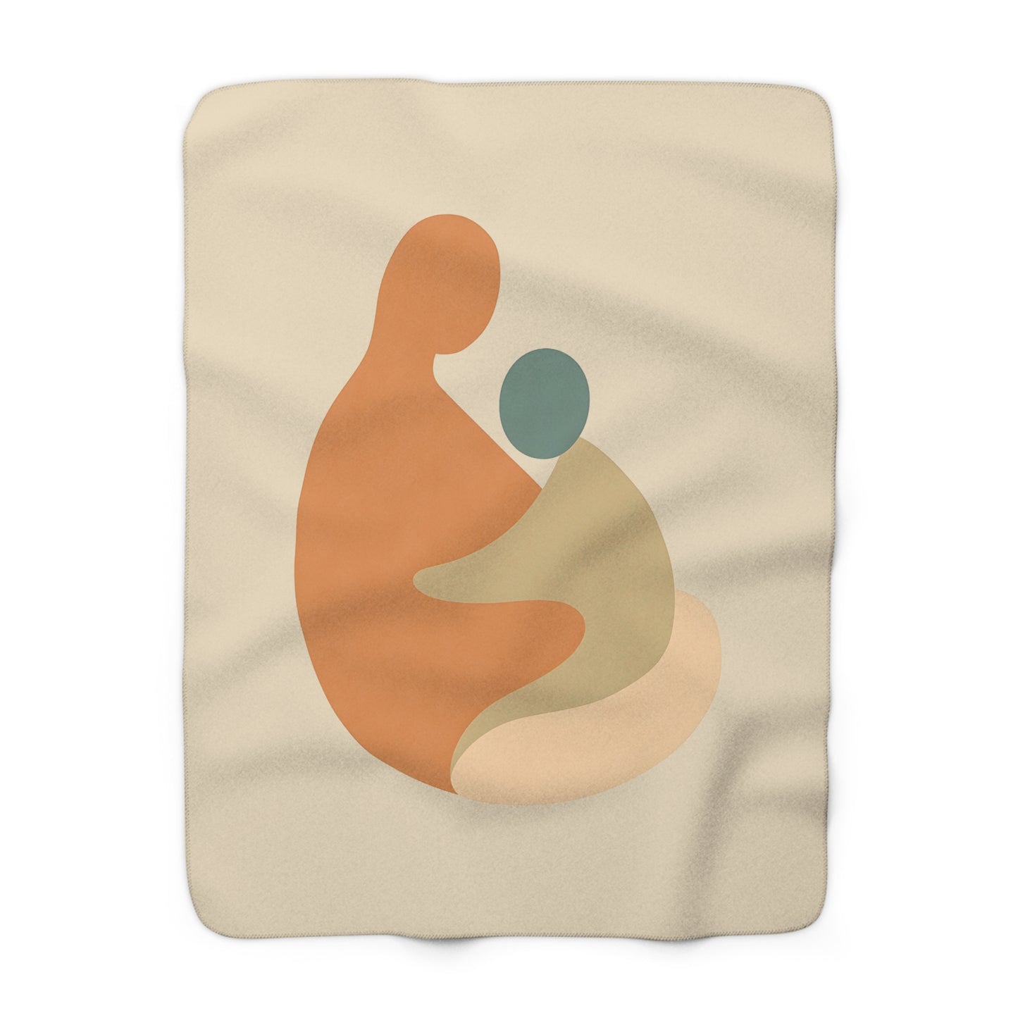 Plaid Sherpa Scandinave – “Lien Silencieux” 🧘‍♂️