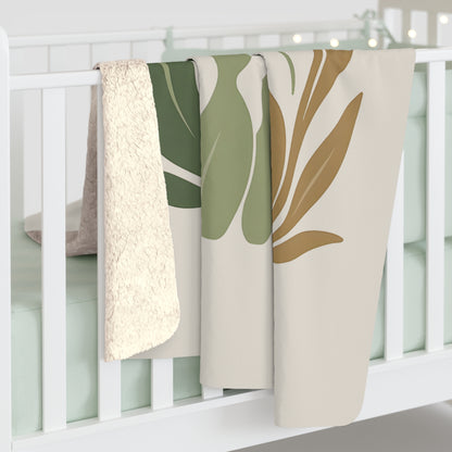 Plaid Sherpa Botanique – “Racines Unies” 🪴