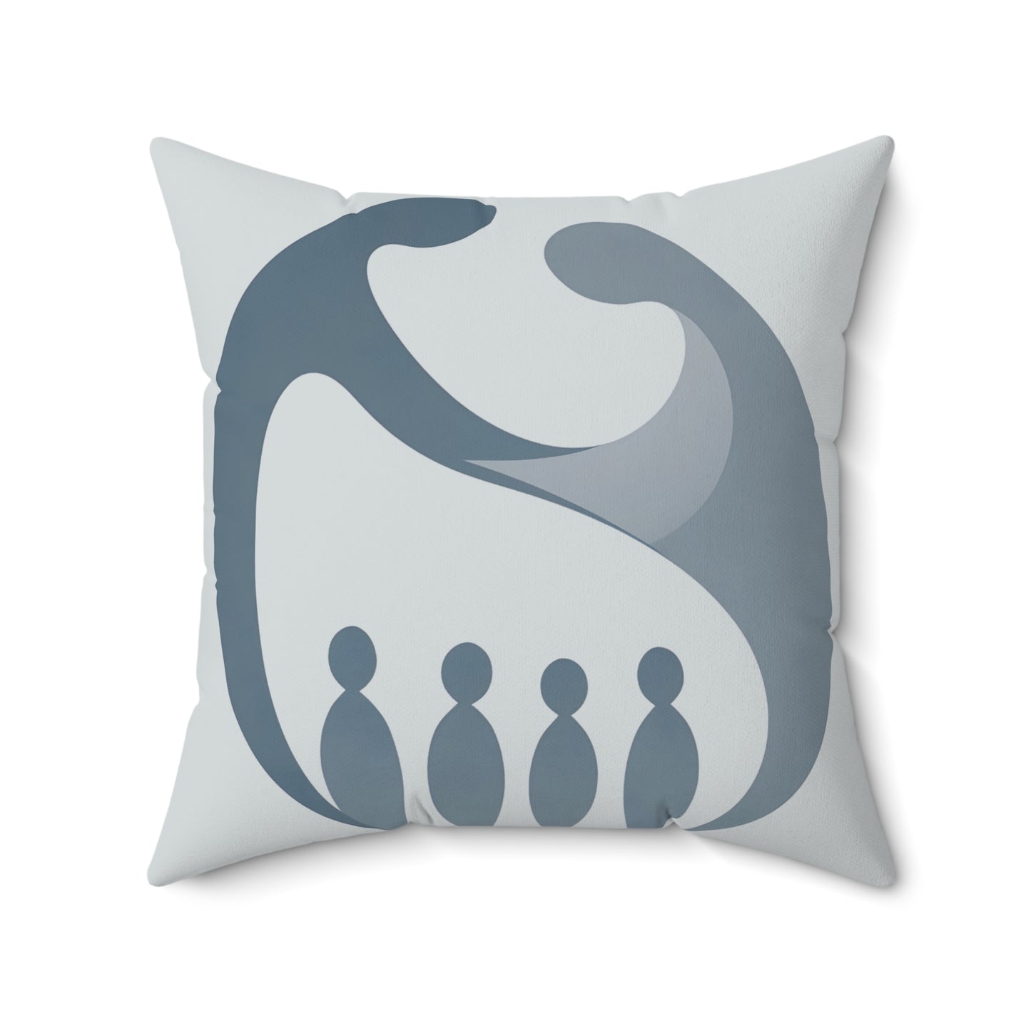 Coussin Émotionnel Monochrome – “Silence Relié” 💙