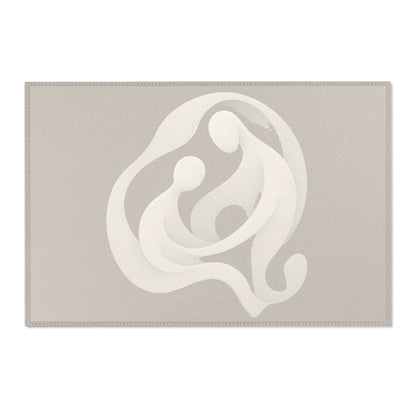 Tapis Émotionnel Monochrome – “Âmes liées” 🤍