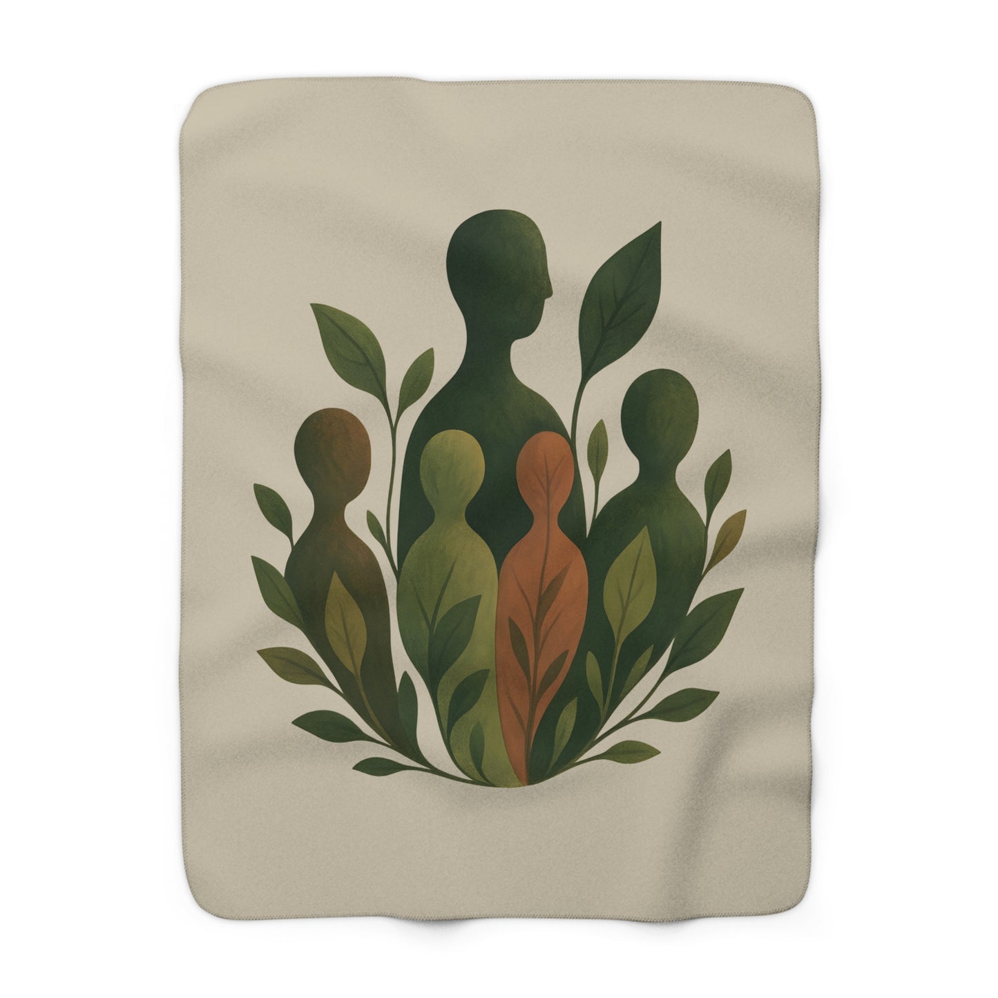 Plaid Sherpa Botanique – “Tissage d’Âmes” 🪴