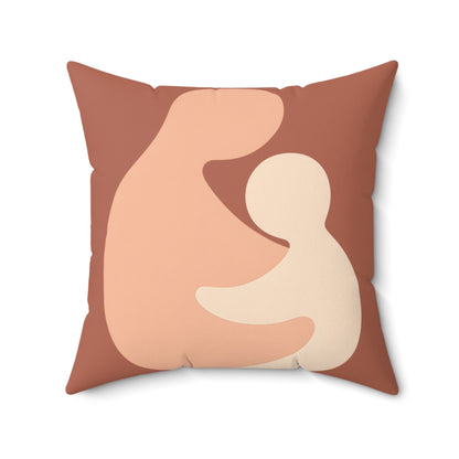 Coussin Émotionnel Minimaliste – “Étreinte Douce” 🤍