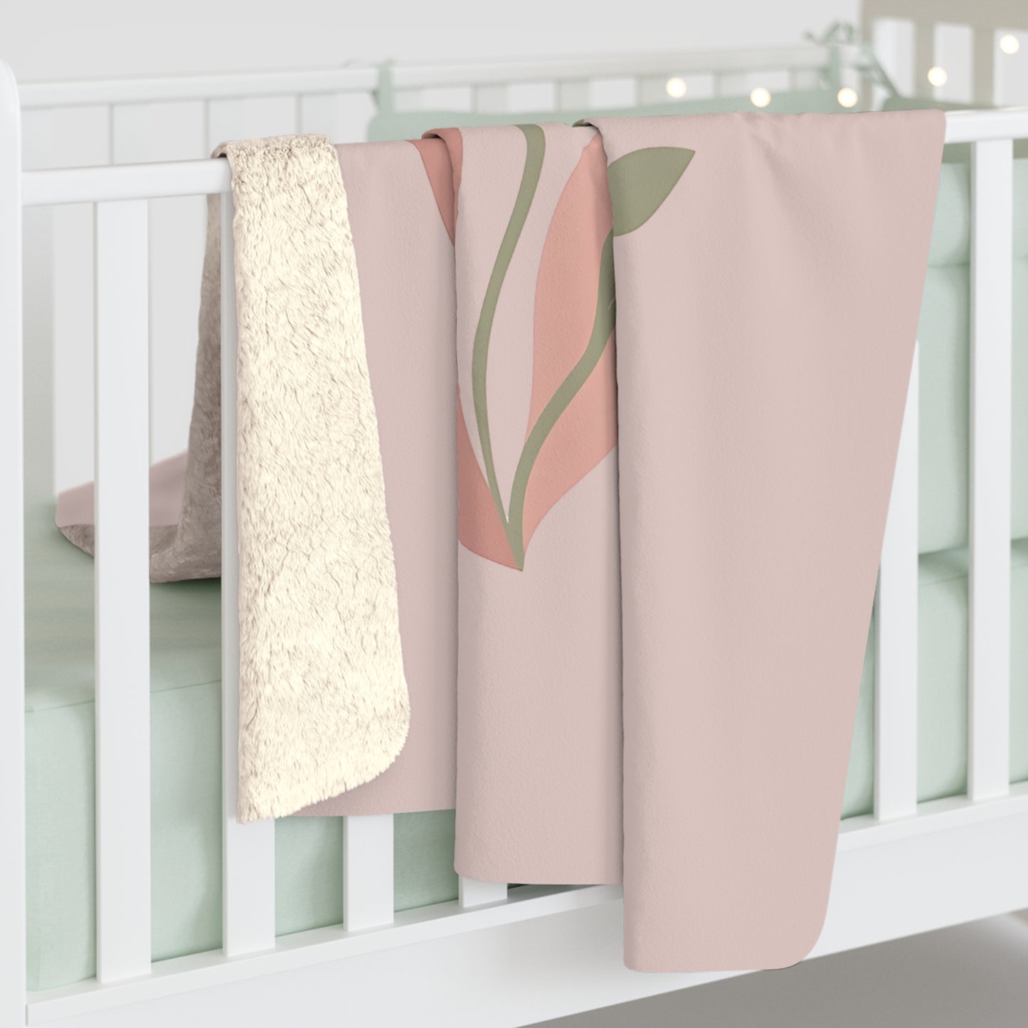 Plaid Sherpa Botanique – “Racines Liées” 🪴