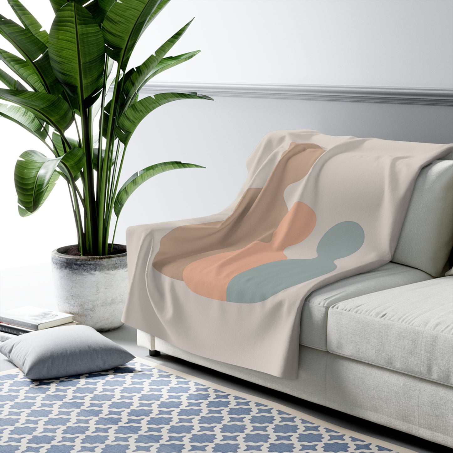 Plaid Sherpa Scandinave – “Échos de Famille” 🧘‍♀️