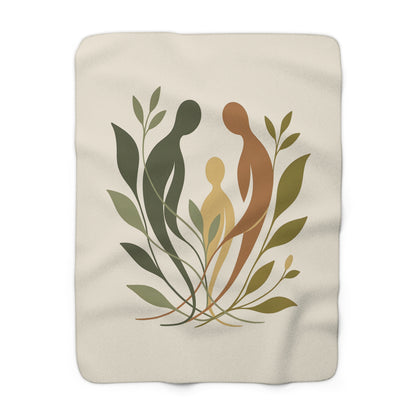 Plaid Sherpa Botanique – “Racines Invisibles” 🪴