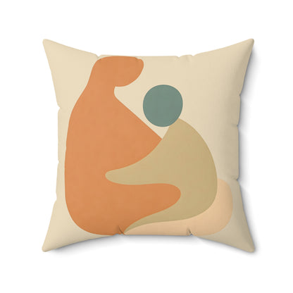 Coussin Émotionnel Scandinave – “Lien Silencieux” 🧘‍♂️