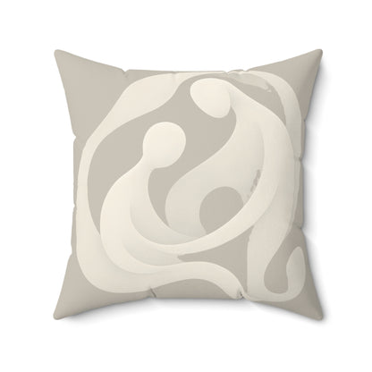 Coussin Émotionnel Monochrome – “Âmes liées” 🤍