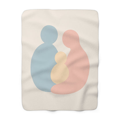 Plaid Sherpa Minimaliste – “Étreinte Familiale” 🧘‍♂️