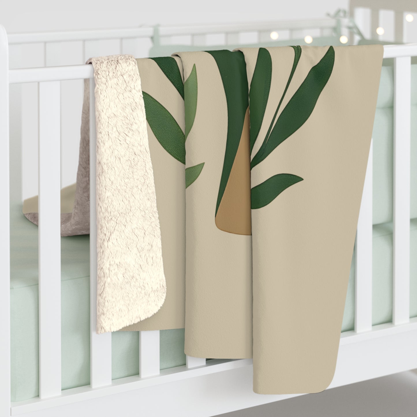 Plaid Sherpa Botanique – “Lianes Invisibles” 🪴