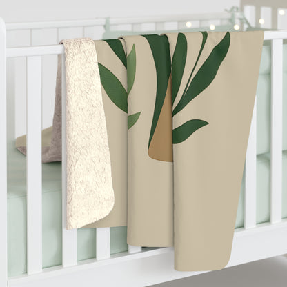 Plaid Sherpa Botanique – “Lianes Invisibles” 🪴