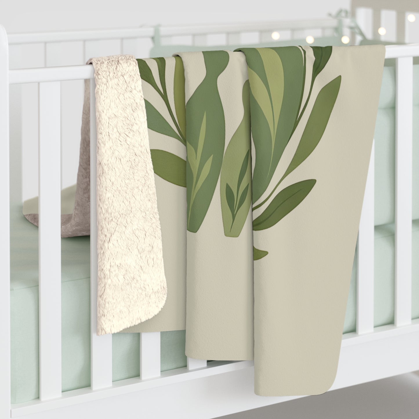 Plaid Sherpa Botanique – “Racines en Harmonie” 🌱