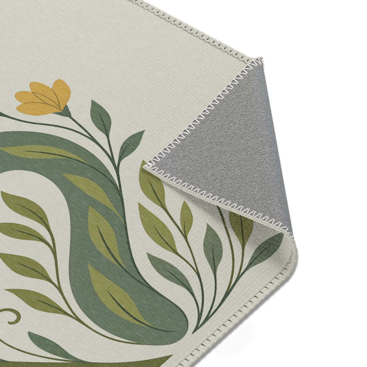 Botanical Rug “Plant Soul” – Emotional Abstract Design for Living Room or Bedroom 